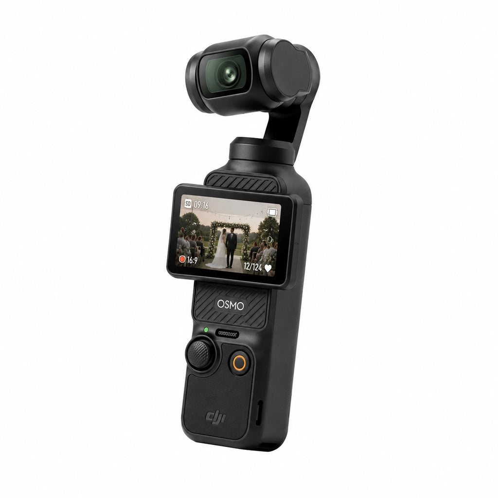 Mini kamera DJI Osmo Pocket 3 s gimbal stabilizáciou a displejom zo svadobného balíčka Klapka